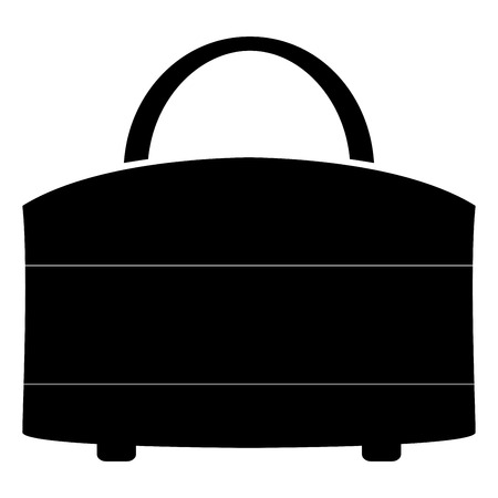 Woman bag it is the black color icon .のイラスト素材