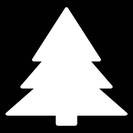 Christmas tree it is the white color icon .のイラスト素材