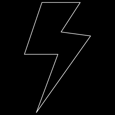 Symbol electricity   it is the white path icon .のイラスト素材