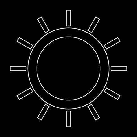 Sun it is the white path icon .のイラスト素材