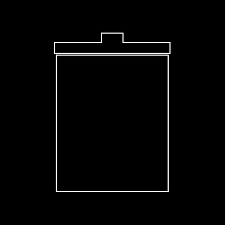 Trash bucket it is the white path icon .のイラスト素材
