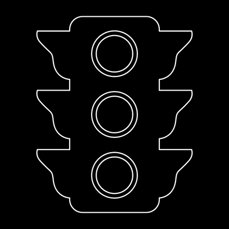 Traffic light it is the white path icon .のイラスト素材