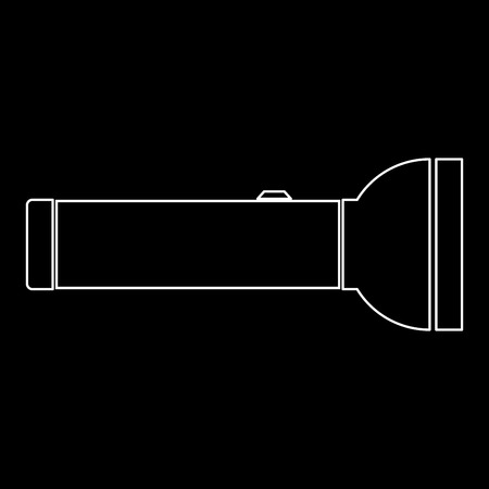 Flashlight it is the white path icon .のイラスト素材