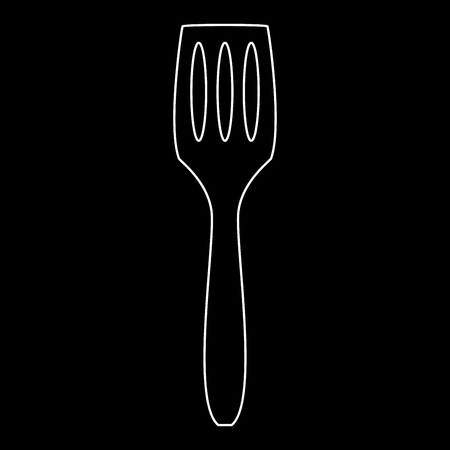 Kitchen spatula it is the white path icon .のイラスト素材