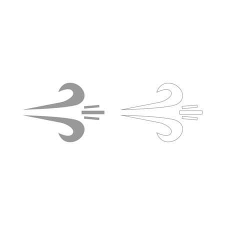 Wind it is the grey set icon .のイラスト素材