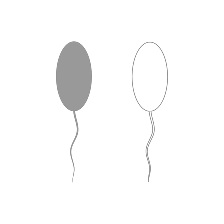 Sperm it is the grey set icon .のイラスト素材
