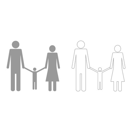 Family  set  icon .のイラスト素材