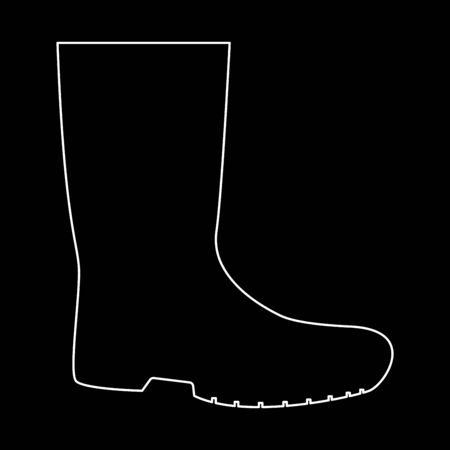 Rubber boots it is white color path  icon .のイラスト素材
