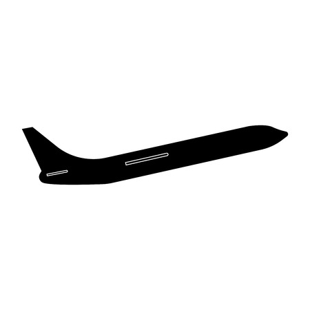 Airplane black it is black color icon .のイラスト素材