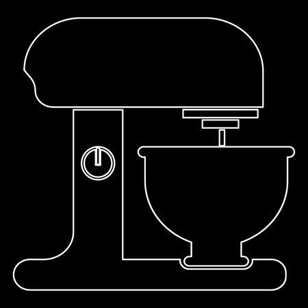 Food processor it is white color path  icon .のイラスト素材