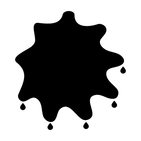 Abstract ink blot black it is black color icon .のイラスト素材