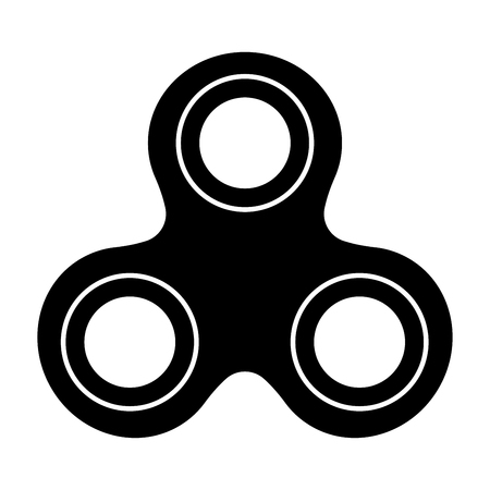 Hand spinner black it is black color icon .のイラスト素材