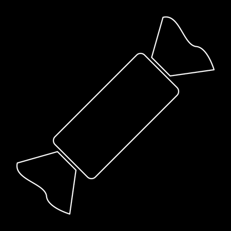 Candy it is white color path  icon .のイラスト素材