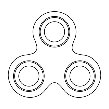 Hand spinner it is black color path icon .のイラスト素材