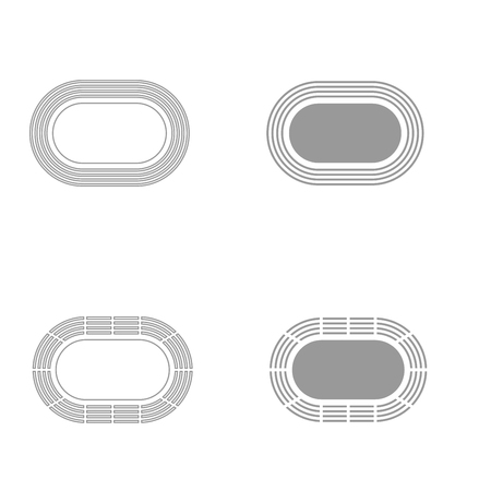 Stadium it is grey color set icon .のイラスト素材
