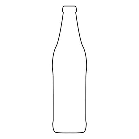 Beer bottle it is black color path icon .のイラスト素材