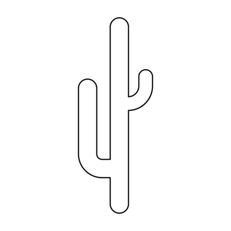 Cactus it is black color path icon .のイラスト素材