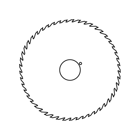 Circular saw blade it is black color path icon .のイラスト素材