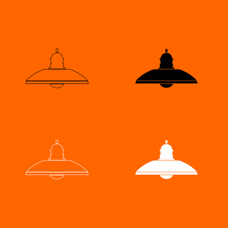 Retro household lamp and floor lamp icon .のイラスト素材