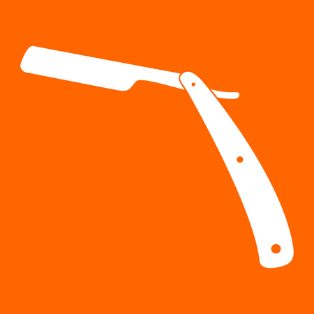 Straight razor it is white icon .のイラスト素材