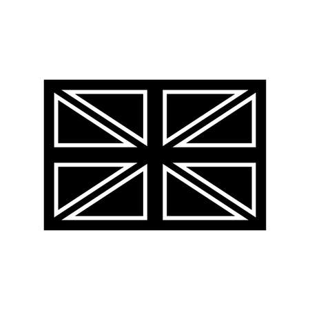 Flag united kingdom it is black color icon.のイラスト素材