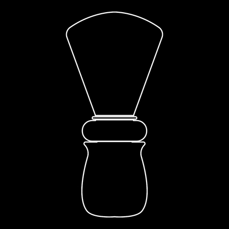 Shaving brush white path icon Vector illustration.のイラスト素材