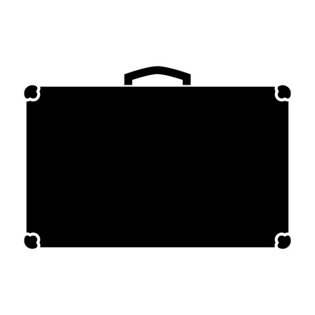 Suitcase black color icon Vector illustration.のイラスト素材
