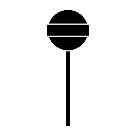 Lollipop black color icon Vector illustration.のイラスト素材