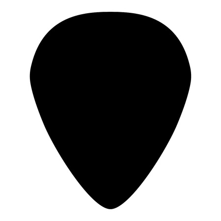 Mediator for guitar it is black color icon .のイラスト素材