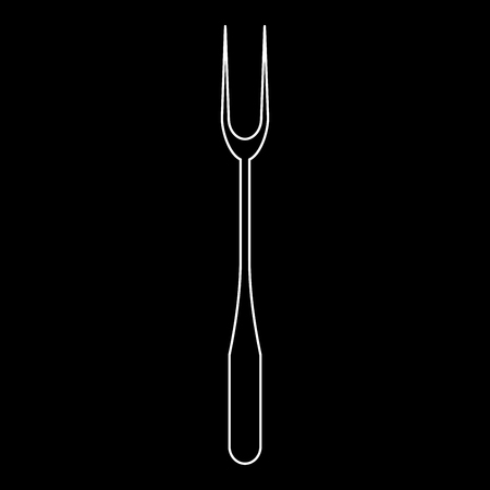 Large Fork it is white path icon .のイラスト素材