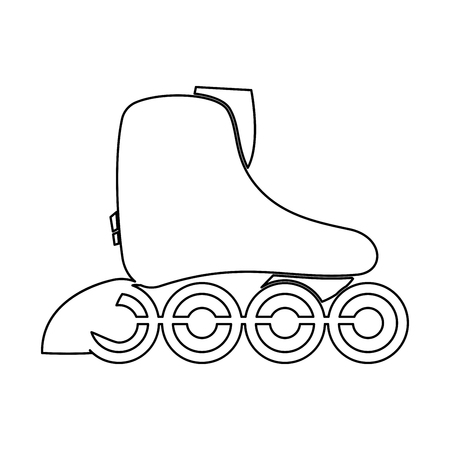 Roller skate it is black color icon .のイラスト素材