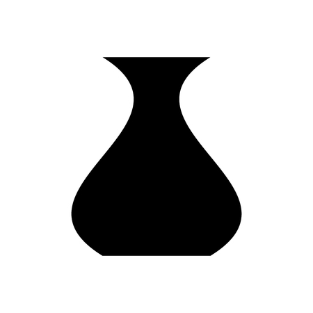 Vase it is black color icon .のイラスト素材