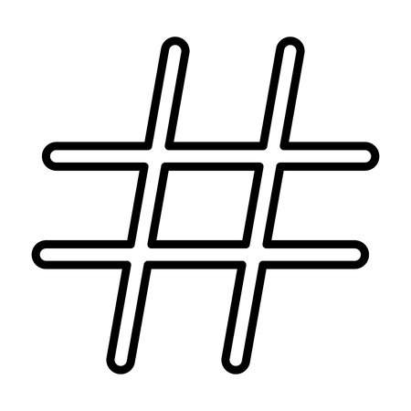 Hashtag it is black color icon .のイラスト素材