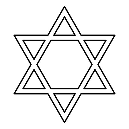 Jewish star of David it is black color icon .のイラスト素材