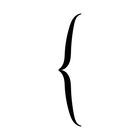 Bracket it is black color icon .のイラスト素材