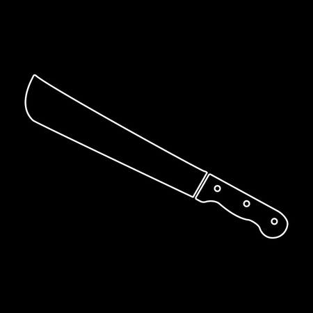 Machete or big knife it is white path icon .のイラスト素材