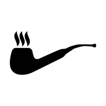 Smoking pipe it is black color icon .のイラスト素材