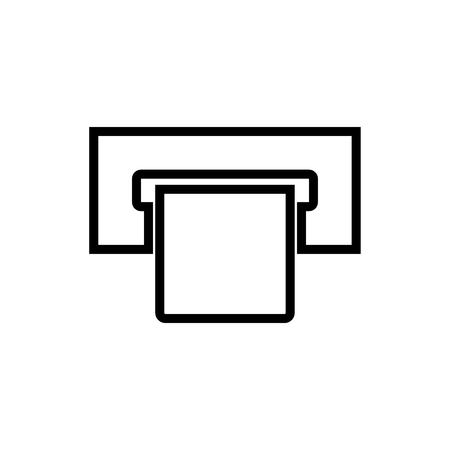 Atm card slot  it is black color icon .のイラスト素材
