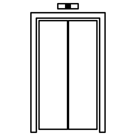 Elevator doors it is black color icon .のイラスト素材