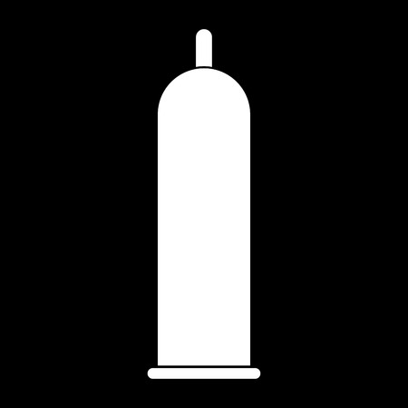 Latex condom it is white color icon .のイラスト素材