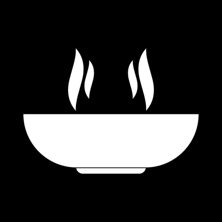 Hot dish it is white color icon .のイラスト素材