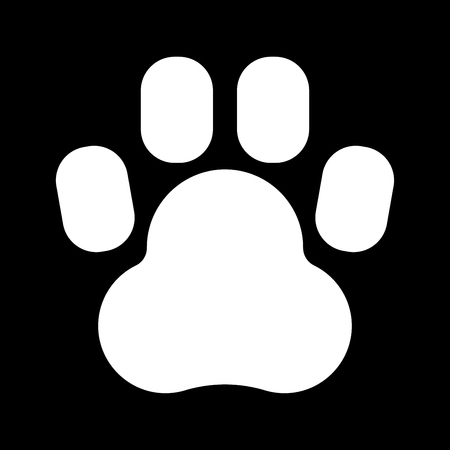 Animal footprint it is white color icon .のイラスト素材