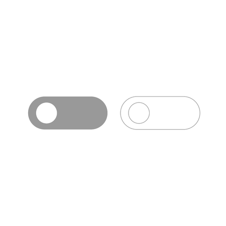 Toggle switch it is grey set icon .のイラスト素材