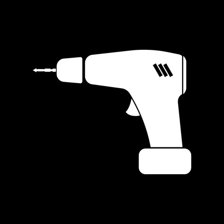 Screwdriver it is white color icon .のイラスト素材