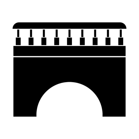 Bridge it is black color icon .のイラスト素材