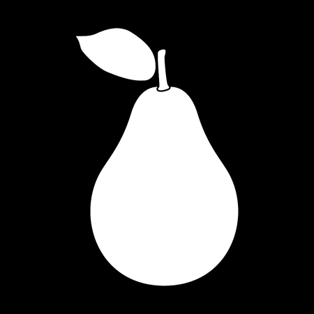 Pear it is white color icon .のイラスト素材