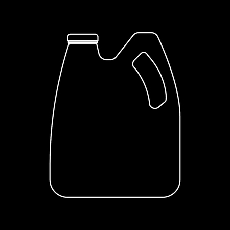 Cans with engine oil and fuel it is white color icon .のイラスト素材