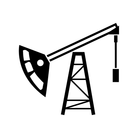 Oil rig it is black color icon .のイラスト素材