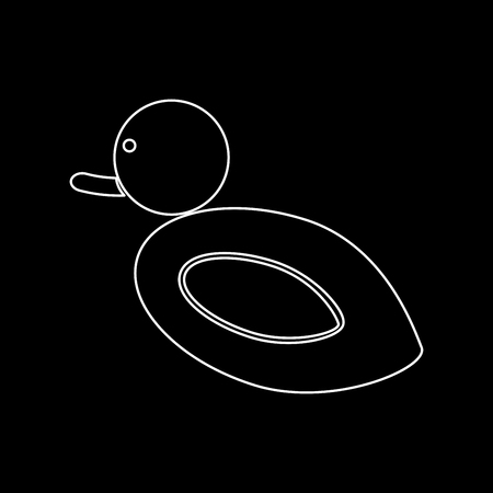 Duck it is white color icon .のイラスト素材