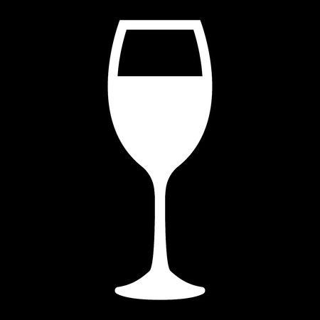 Glass of wine it is white color icon .のイラスト素材